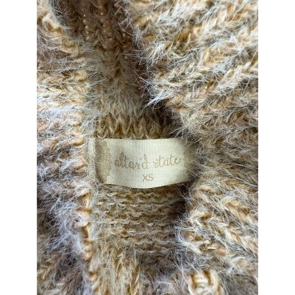 Altar'd State NWT Oatmeal Brown Turtle Neck Knit Cropped Sweater X Small XS - Picture 4 of 7